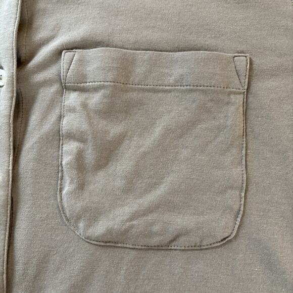 Lands' End Women 1X (16W-18W) Olive Green Long Sleeve Button Down Tunic Shirt - Picture 7 of 15